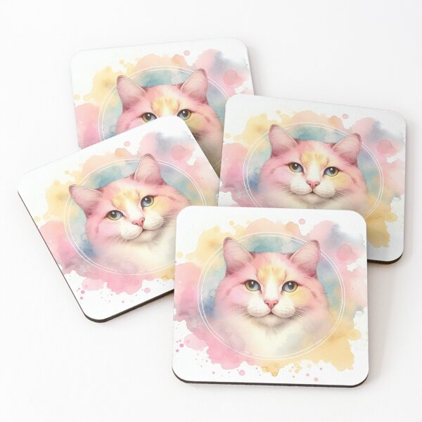 Item preview, Pastel Watercolor Cat designed and sold by Nostalgia Busters.