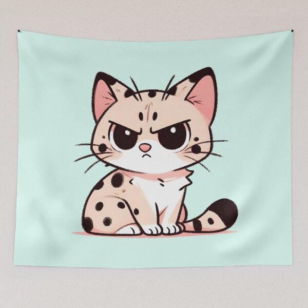 Item preview, Grumpy Savannah Cat designed and sold by Anna Halasek.