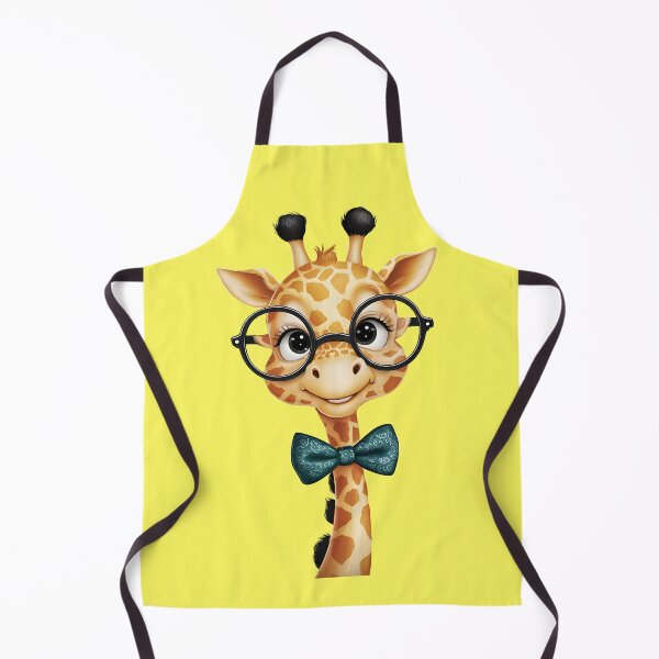 Item preview, A cute, cartoon giraffe wearing round, black glasses designed and sold by PrintableByZaah.