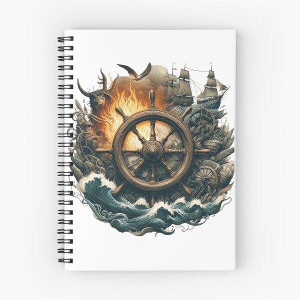 Item preview, Ship Steering Wheel,Fire,War designed and sold by deniz kaya.