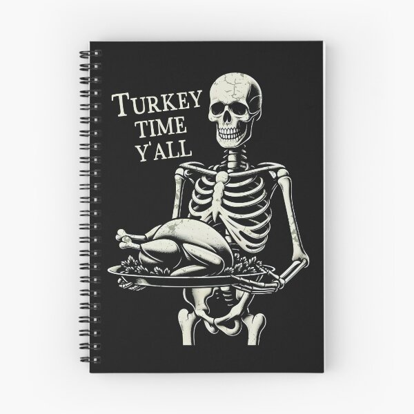Item preview, Thanksgiving Skeleton Turkey Time Y'all designed and sold by CreepyCornerArt.