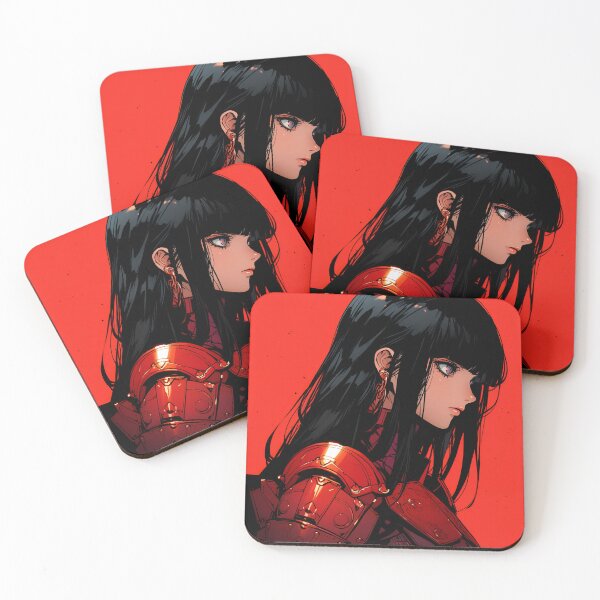 Item preview, Red and Black Sci-Fi Warrior Anime Girl designed and sold by bubblegoth.