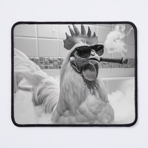 Item preview, Chicken in Bathtub Smoking a Cigar, Funny Vintage Photo designed and sold by CheekyAnimalz.