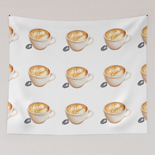 Item preview, Cup of Cappuccino Stickers, Logo, Illustration, Wall arts, Art Prints and More designed and sold by Kevin Lou.