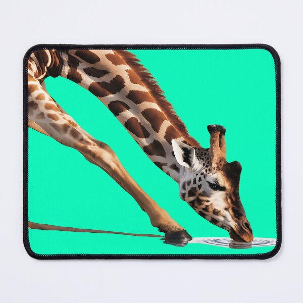 Item preview, A giraffe bending down to drink water designed and sold by PrintableByZaah.