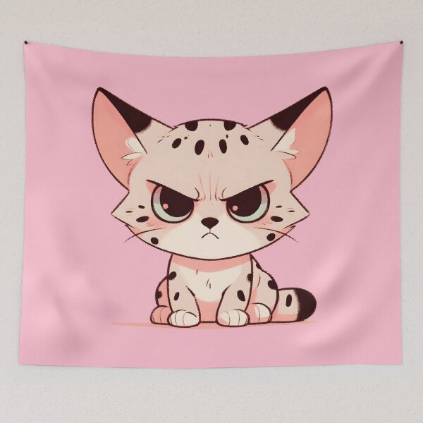Item preview, Grumpy Savannah Cat designed and sold by Anna Halasek.