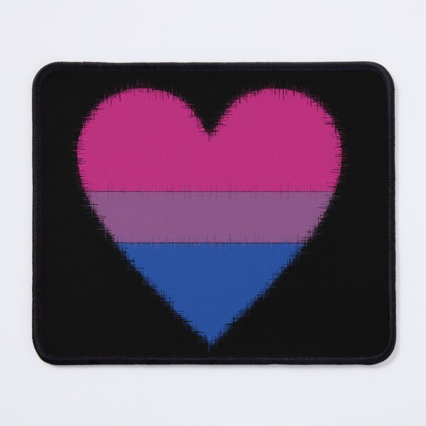 Item preview, Bi heart (on black) designed and sold by nerdspride.