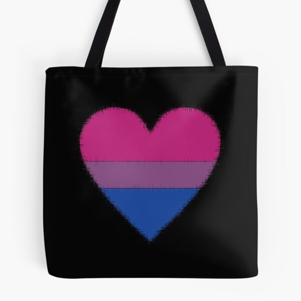 Item preview, Bi heart (on black) designed and sold by nerdspride.