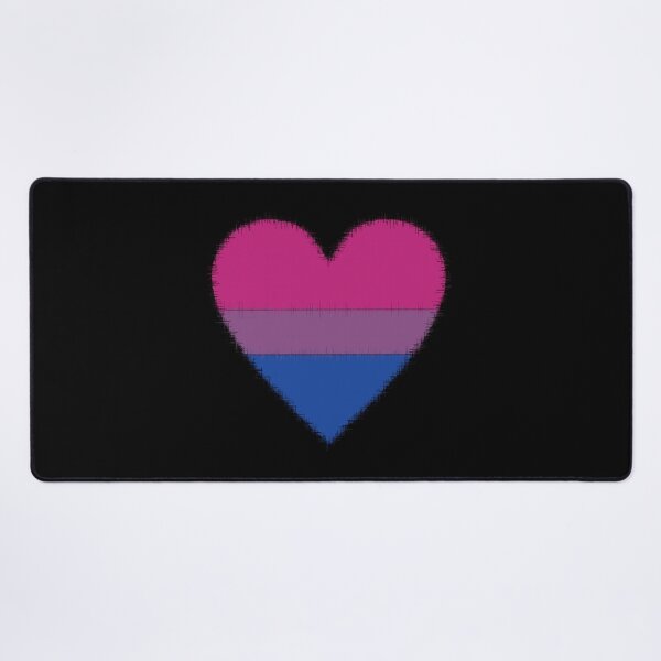 Item preview, Bi heart (on black) designed and sold by nerdspride.