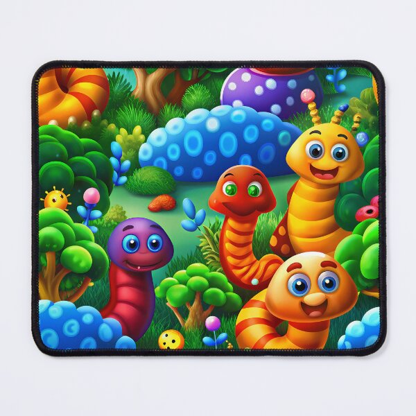 Item preview, Magic Worms Walking Through the Enchanted Forest - Seamless Pattern #6 designed and sold by Second Draft Visuals.