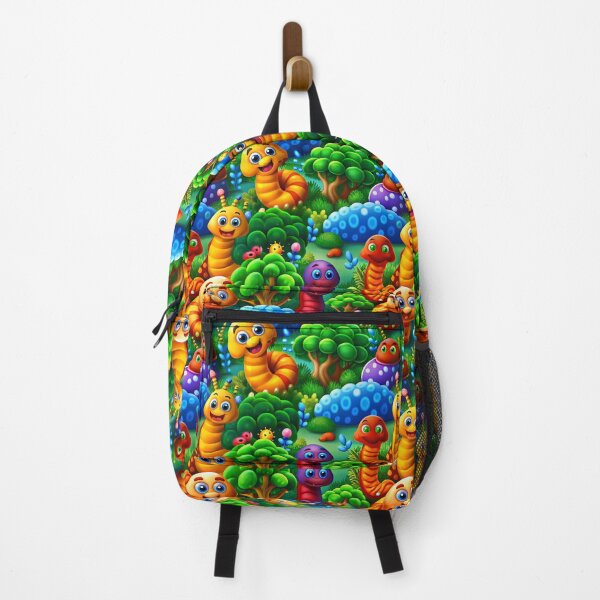 Item preview, Magic Worms Walking Through the Enchanted Forest - Seamless Pattern #6 designed and sold by Second Draft Visuals.