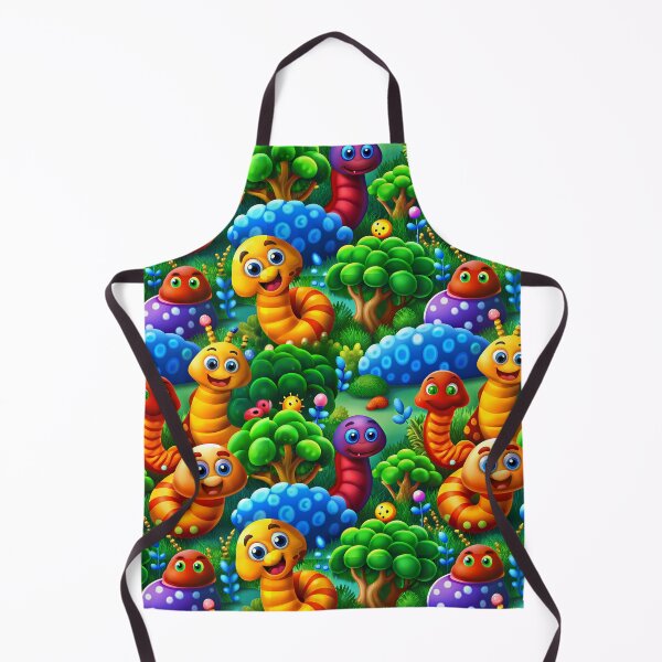 Item preview, Magic Worms Walking Through the Enchanted Forest - Seamless Pattern #6 designed and sold by Second Draft Visuals.