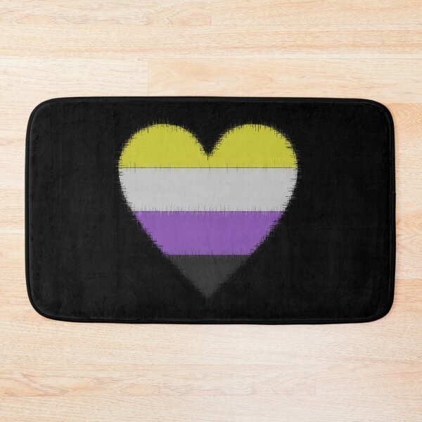 Item preview, Non-binary heart (on black) designed and sold by nerdspride.