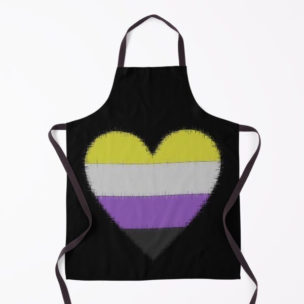 Item preview, Non-binary heart (on black) designed and sold by nerdspride.