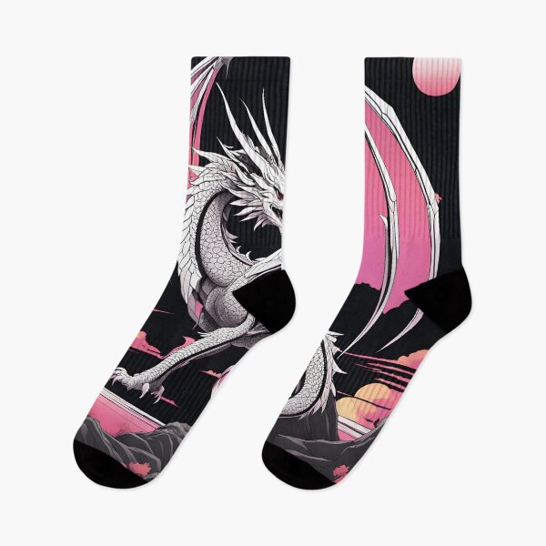 Item preview, Dragon Soaring Over Sunset  designed and sold by ArtsyWishesShop.