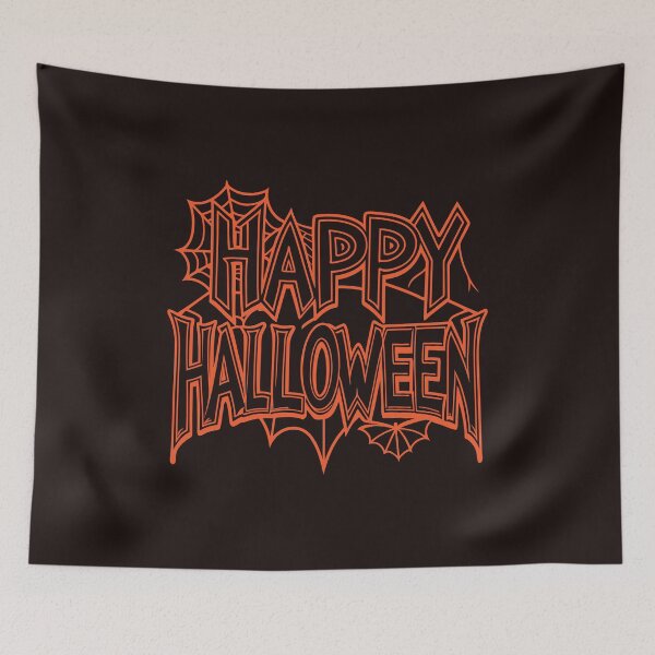 Item preview, Happy Halloween Typography T-Shirt designed and sold by teeuniq.
