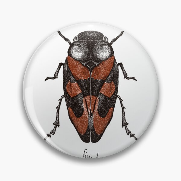 Item preview, Red and Black Froghopper - Cercopis vulnerata - Binomial Nomenclature designed and sold by mamasjess.