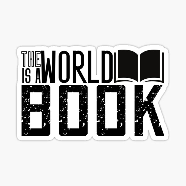 Item preview, The World is a Book – Elegant Black Script Design designed and sold by UniGift.