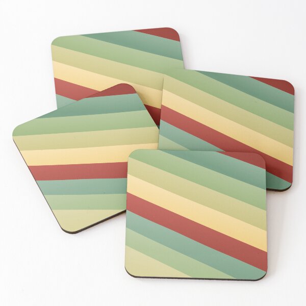 Item preview, Multicolor Diagonal Alternating Line Stripes Varying Color Cascade designed and sold by EvergreenMotifs.