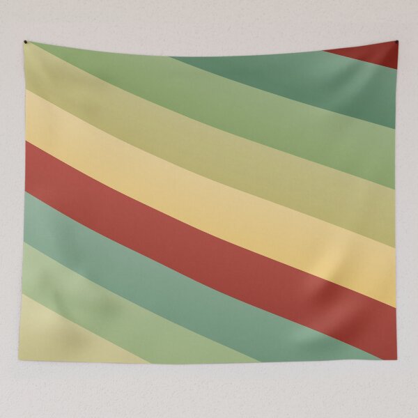Item preview, Multicolor Diagonal Alternating Line Stripes Varying Color Cascade designed and sold by EvergreenMotifs.