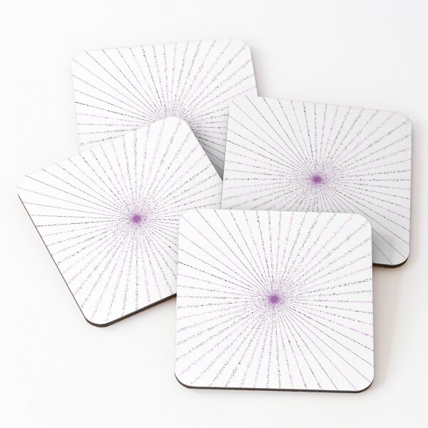 Item preview, Colorful Ripple Abstract Sun Rays Burst Cursive White designed and sold by EvergreenMotifs.