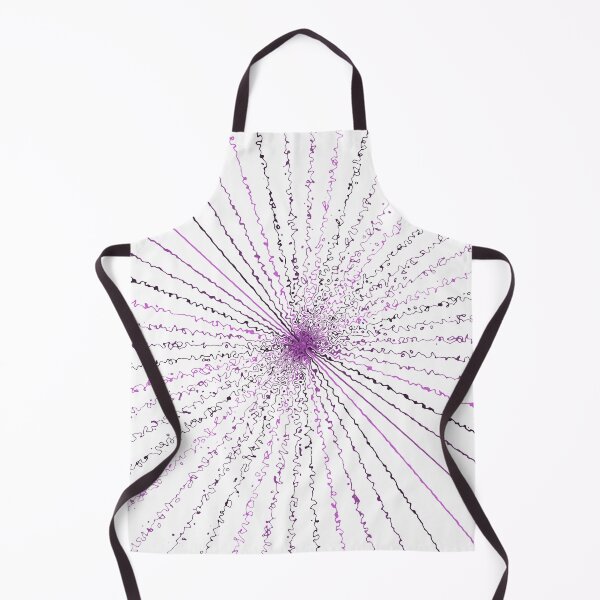 Item preview, Colorful Ripple Abstract Sun Rays Burst Cursive White designed and sold by EvergreenMotifs.
