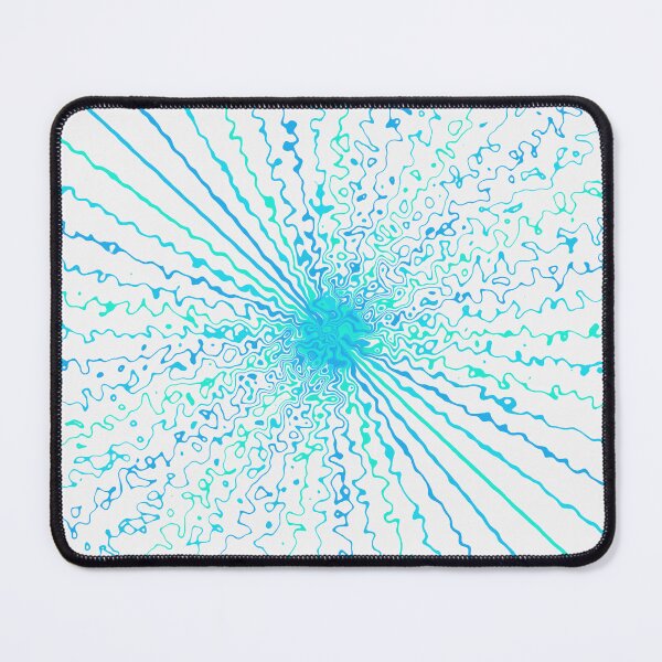 Item preview, Teal Ocean Colorful Ripple Abstract Sun Rays Burst  designed and sold by EvergreenMotifs.