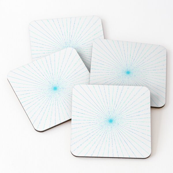 Item preview, Teal Ocean Colorful Ripple Abstract Sun Rays Burst  designed and sold by EvergreenMotifs.