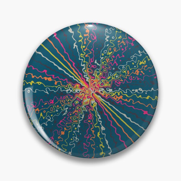 Item preview, Bright Rainbow Colorful Ripple Sun Rays Burst Teal  designed and sold by EvergreenMotifs.