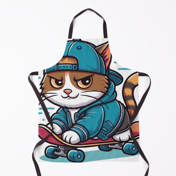 Item preview, Cat Brat: riding on a skateboard designed and sold by ArtEmotionsImages.