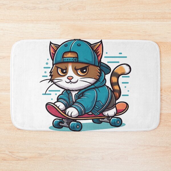 Item preview, Cat Brat: riding on a skateboard designed and sold by ArtEmotionsImages.