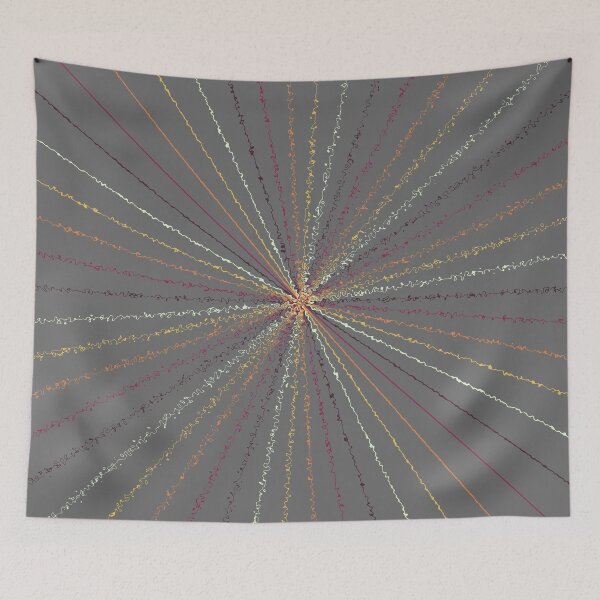 Item preview, Desert Colorful Ripple Sun Rays Flow Burst Gray designed and sold by EvergreenMotifs.