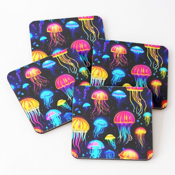 Item preview, Neon Jellyfish Dreamscape designed and sold by Health And Fitness Posts e-Store.