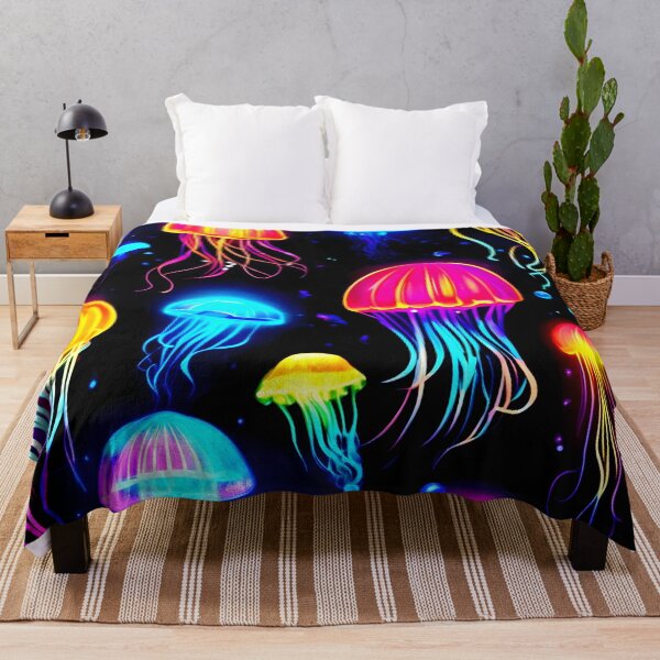 Item preview, Neon Jellyfish Dreamscape designed and sold by Health And Fitness Posts e-Store.
