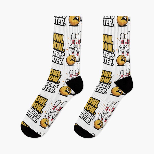 Item preview, Strike It Fun: Bowl Now, Beers Later - Bowling Pins Illustration designed and sold by StickerAndLove.