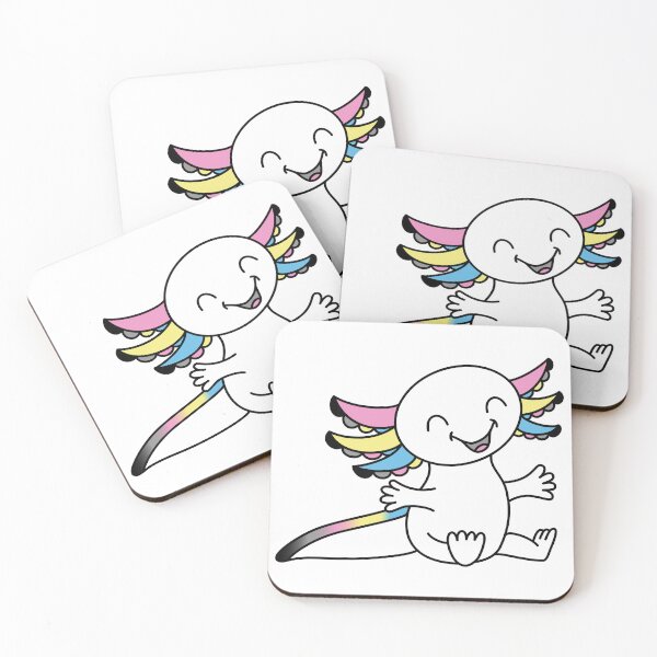 Item preview, Hug me! Cute Axolotl in Polygender Pride colors designed and sold by JoyfulJen.