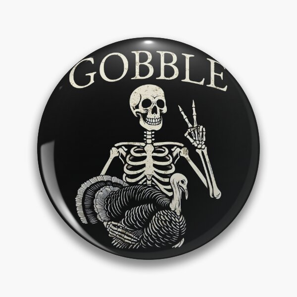 Item preview, Thanksgiving Turkey Skeleton Gobble designed and sold by CreepyCornerArt.