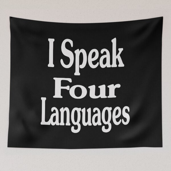 Item preview,  I Speak Four Languages designed and sold by Almasrigroup.