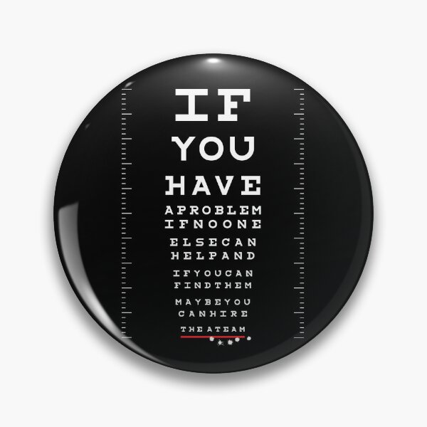 Item preview, A-Team Eye Chart designed and sold by therocketman.