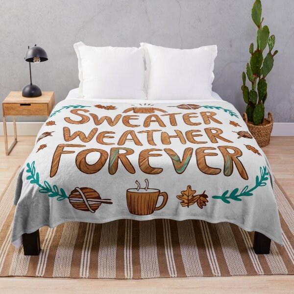 Item preview, Sticker T-Shirt Design Trending: Sweater Weather Forever designed and sold by ForeverPrintsOK.
