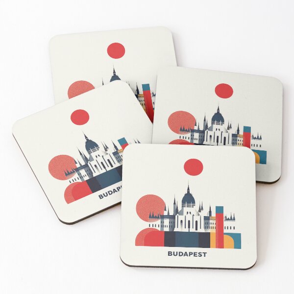 Item preview, Horizonte de Budapest: arte urbano geométrico designed and sold by Retro Travel Design.