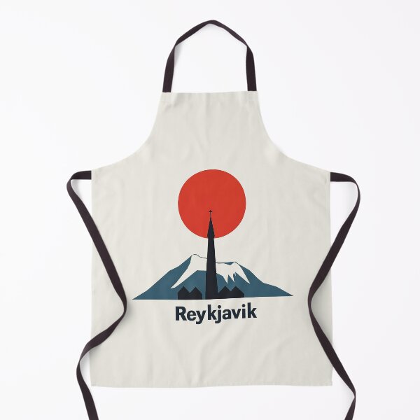 Item preview, Reykjavik Skyline - Icelandic Landmark Art designed and sold by Retro Travel Design.
