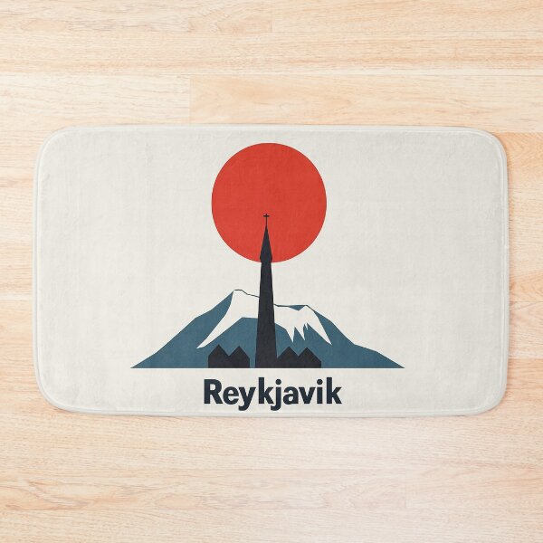 Item preview, Reykjavik Skyline - Icelandic Landmark Art designed and sold by Retro Travel Design.