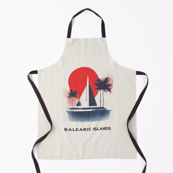 Item preview, Balearic Islands Sailing - Minimalist Mediterranean Art designed and sold by Retro Travel Design.
