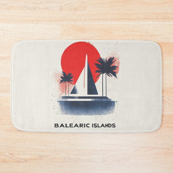 Item preview, Balearic Islands Sailing - Minimalist Mediterranean Art designed and sold by Retro Travel Design.