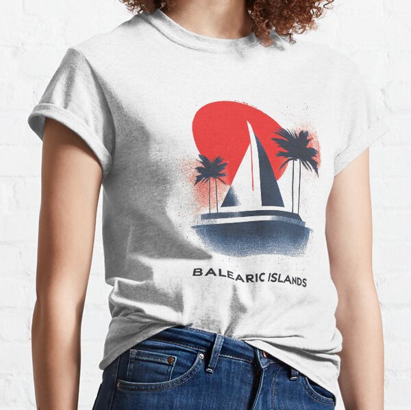 Item preview, Balearic Islands Sailing - Minimalist Mediterranean Art designed and sold by Retro Travel Design.
