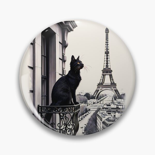 Item preview, Cat In Paris Eiffel Tower designed and sold by wowwowmeow.