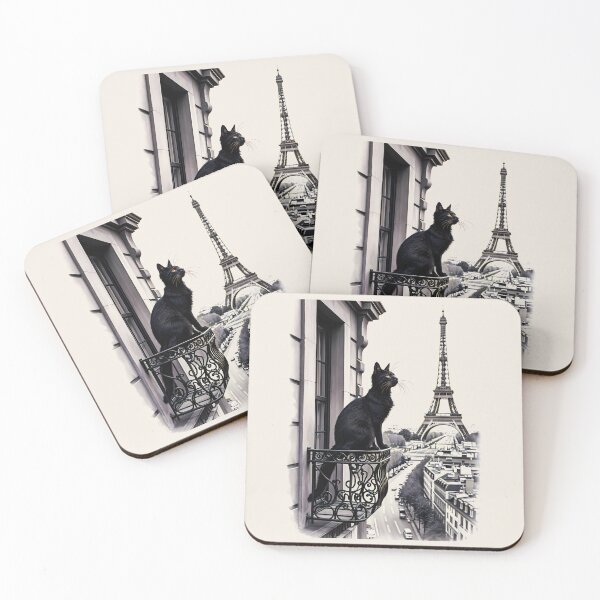Item preview, Cat In Paris Eiffel Tower designed and sold by wowwowmeow.