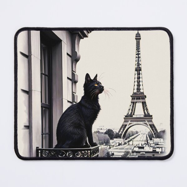 Item preview, Cat In Paris Eiffel Tower designed and sold by wowwowmeow.