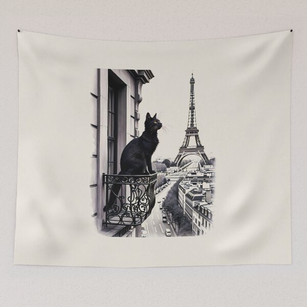 Item preview, Cat In Paris Eiffel Tower designed and sold by wowwowmeow.